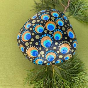 Painted Rock/Mandala/Peacock